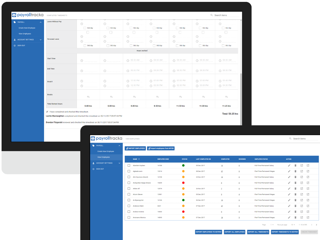 payroll tracka web app